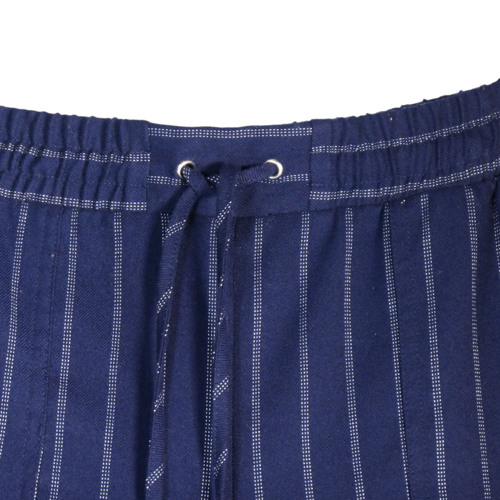 Nine West Joggers Womens Medium Blue White Pinstripes Drawstring Cuffed Pants - Picture 2 of 9
